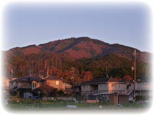 Mt.Hiei in the sunset in autumn